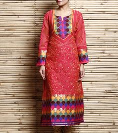 Carrot Red Chanderi Noorie Kurta With Chikankari | Indian Artizans  #ShopNow #InstaFashion #InstaShop #InstaIndian #IndianArtizans #InstaEthnic #Ethnic #InstaStyle #Fashion #Collection #BuyNow #Garments #EthnicFiesta #OnlineShopping