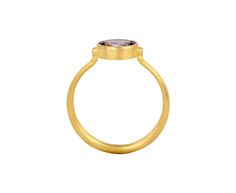 With a striking yet understated sophistication, this Marie-Hélène de Taillac ring is a stunning take on the traditional colored stone ring. The shimmering oval tanzanite possesses a captivating lilac color and is framed in a bezel of 22K yellow gold. The small, faceted stone is centered on the matte 22K yellow gold band to create an eye-catching, style-defining ring. tanzanite : 5mm x 7mm : .8ct22K yellow gold band width : 2mm : 2.65grsize available : 7please contact us for sizing options Formal Tanzanite Ring With Bezel Setting, Modern Oval Tanzanite Ring, Oval Amethyst Ring With Bezel Setting For Formal Occasions, Elegant Oval Tanzanite Birthstone Ring, Elegant Amethyst Bezel Set Oval Cabochon Ring, Elegant Amethyst Oval Cabochon Ring With Bezel Setting, Timeless Oval Tanzanite Rings, Formal Oval Tanzanite Birthstone Ring, Formal Lavender Oval Ring