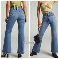 New With Tags. High Rise, Zip Fly. Medium Wash. Low Stretch. 1% Elastane (Lycra) 15% Organic Cotton 84% Cotton. Available In Size 24, 29, 30, And 32. Inseam Is 32. 70s Inspired High Rise Jeans For Spring, 70s Inspired Spring Jeans, Levi's Retro Jeans For Spring, Retro Levi's Spring Jeans, Retro Levi's Jeans For Spring, 70s Flare Jeans, Levi's Jeans, Levis Jeans, Flare Jeans