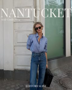 The perfect boat shoes, tennis skirt, striped shirt, and more—everything to pack from Net-a-Porter. Blue Striped Shirt Outfit, Outfits With Striped Shirts, Fit Clothes, Blue Striped Shirt, Shirt Tucked In, Fits Clothes, Button Style, Outfit Look, Outfits Casuales