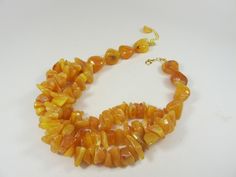 Handmade Multi-strand Amber Jewelry, Handmade Amber Multi-strand Jewelry, Amber Double Strand Necklaces For Jewelry Making, Handmade Yellow Double Strand Necklace, Handmade Double Strand Yellow Necklace, Handmade Amber Multi-strand Necklace, Yellow Multi-strand Jewelry Gift, Yellow Multi-strand Jewelry As A Gift, Yellow Multi-strand Necklace For Gift