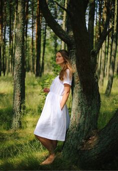 Vacation Dress, Resort Wear, Simple Linen Dress, Casual Linen Dress, Summer Beach Cover Up - Etsy Lithuania White Linen Dress Summer, Linen Dress Casual, Simple Linen Dress, Simple Linen, Linen Dress Summer, White Linen Dress, White Linen Dresses, Summer Linen Dresses, Vacation Dress