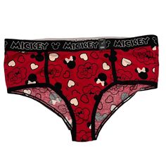 New Plus Sized Pantie Underwear. Jersey Material. Cute Short Red Bottoms, Cute Mickey Mouse Cotton Bottoms, Cute Stretch Red Bottoms, Cute Red Stretch Bottoms, Cute Fitted Red Bottoms, Red Cotton Bottoms With Heart Print, Plus Sized, Purple Tie Dye, Disney Lilo