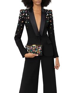 The Strass Diamonds Blazer Pant Suit for women is a sophisticated and elegant tuxedo trouser suit that will elevate any outfit and make you stand out in a crowd. The unique beaded details add a touch of glamour and sparkle, making this suit a must-have for any fashion-forward woman. Elevate your style and stand out in the crowd with the sophisticated and elegant women's pant suit . The unique beaded details add a touch of glamour and sparkle, making it a must-have for any fashionista. This tuxed Tailored Womens Suits, Tuxedo For Woman, Pant Suit For Women, Women Tuxedo, Pantsuit For Women, Beaded Blazer, Pant Suits For Women, Tuxedo Women, Trouser Suit