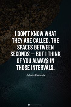 a quote that reads i don't know what they are called, the spaces between seconds