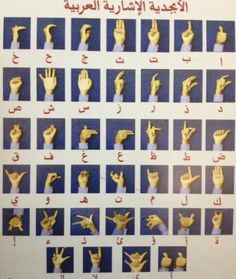 the instructions for making hand gestures in arabic