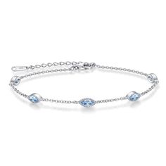 PRICES MAY VARY. 💕 BRACELET FOR WOMEN: This striking double layer birthstone charm on a delicate bracelet looks perfect against sun-kissed skin! The evil eye design exuding an elegant, trendy touch every time. 💕 925 STERLING SILVER BRACELETS: It made of 925 sterling silver, Nickel-free, Lead-free, Cadmium-free and Hypoallergenic. Dainty bracelet for women will retain a shiny appearance even worn every day. Fine scratches can be wiped off with the included jewelry cleaning cloth. Chain length: Elegant Sterling Silver Bracelet For Birthday, Birthstone Diamond Bracelet As Gift, Elegant Silver Crystal Bracelet For Birthday, Adjustable Cubic Zirconia Bracelets For Birthday, Elegant Cubic Zirconia Bracelet For Birthday, Elegant Sterling Silver Birthday Bracelet, Sterling Silver Birthstone Bracelet Gift, Adjustable Blue Bracelets With Birthstone, Adjustable Blue Birthstone Bracelets