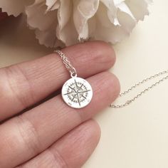 "COMPASS necklace | sterling silver Sun Compass | Globetrotter Necklace | Travel Lover Gift | Global Pendant | Dainty Jewels | Trendy pendant This gorgeus and dainty COMPASS necklace has a sun compass pendant - all made of 925 sterling silver. This wonderful Globetrotter Necklace , that is engraved very clearly, is perfect to wear as everyday jewelry or for your special moments. You can combine it with other minimalist necklaces to get the perfect final touch. This trendy pendant will be wonderf Necklace Travel, Minimalist Necklaces, Travel Necklace, Compass Pendant, Compass Necklace, Pretty Jewelry, Final Touch, Travel Lover, Minimalist Necklace