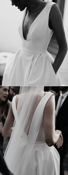 the back of a woman's wedding dress