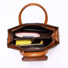 Crocodile Print, Elegant Color, Printed Bags, Handle Bag, Style Elegant, Emboss, Top Handle, Top Handle Bag, Leather