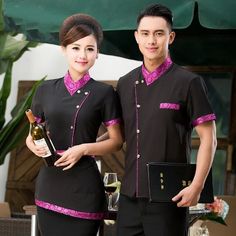 Black Chef Jacket Hotel Restaurant Waiter Work Wear Women Western Restaurant Waitress Uniform Ktv Waiter Work Wear 89 - Food Service - AliExpress Waiter Uniform Design, Black Chef, Waitress Uniform, Waiter Uniform, Uniform Ideas, Western Restaurant, Uniform Design, Work Wear Women, Food Service