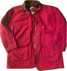 Red Cotton Outerwear For Fall, Red Sport Coat With Pockets For Outdoor, Red Outdoor Sport Coat With Pockets, Red Sport Coat For Fall Outdoor Occasions, Red Sport Coat For Fall Outdoor Events, Red Sport Coat For Outdoor Fall Occasions, Classic Red Sport Coat, Classic Red Sport Coat With Pockets, Coats Vintage