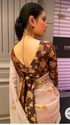 Backside Neck Design, Organza Saree Blouse Back Designs Latest, Back Side Design Of Blouse, Patti Blouse Designs Latest, Blouse Designs For Checks Sarees, Bluse Latest Design Back, Latest Blouse Neck Design Back, Ribbon Blouse Design, Saree Blouse Neck Designs Latest