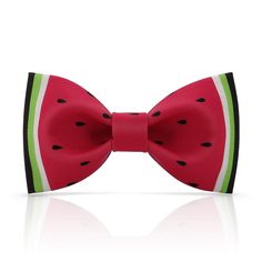 Free Worldwide Shipping  Watermelon bow tie with beautiful pattern. It is an unique bowtie for your party.  The style can be customized upon request.  Looking for something specific that we don't happen to have?   Let us know and we'll make it happen!  Size: 4.5 inches (L) x 2.55 inches (W) Necksize up to 19 inches Material: Cotton/Elastic ribbon Package: 1PC/Paper box  Refunds and Exchanges If you are not satisfied with our product (or if you receive an item that has been broken in transit) you Black Bow Tie For Summer Party, Red Party Tie With Bow Tie Back, Black Summer Party Bow Tie, Dapper Bow With Decorative Detail For Party, Dapper Party Bow With Decorative Detail, Dapper Summer Party Ties, Red Bow Tie As Gift, Black Adjustable Bow Tie For Summer, Adjustable Black Bow Tie For Summer