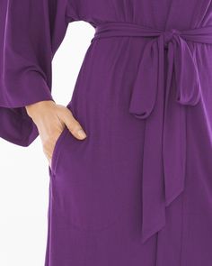 Why you’ll love it: Designed to match our sleepwear, this short robe adds a layer of comfort and fashion to your loungewear. Details Long sleeves. Pockets at sides. Attached belt. 38" length. 93% rayon, 7% spandex. Machine wash. Imported. Online Exclusive. Belted Wrap Kimono For Loungewear, Long Sleeve Belted Kimono For Loungewear, Belted Long Sleeve Kimono For Loungewear, Long Sleeve Tie Waist Sleepwear For Spring, Spring Long Sleeve Sleepwear With Tie Waist, Casual Long Sleeve Belted Kimono, Sleepwear With Pockets, Daywear Long Sleeve Kimono With Tie Waist, Long Sleeve Sleep Robe With Tie Waist