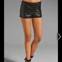 Just In Time For The Holidays, Beautiful Designer Black Sequin Shorts, Brand New, Tags Attached.,,Gorgeous Glamorous Bottoms With Built-in Shorts, Fitted Party Bottoms With Built-in Shorts, Fitted Party Bottoms With Short Inseam, Fitted Bottoms With Short Inseam For Party, Fitted Sequin Bottoms For Date Night, Fitted Short Bottoms For Night Out, Chic Fitted Shorts For Going Out, Fitted Shorts With Short Inseam For Night Out, Fitted Sequin Shorts For Night Out