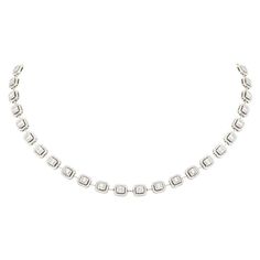 NECKLACE 18K White Gold Diamond 4.17 Cts/1120 Pcs TB 2.29 Cts/120 Pcs White Gold Necklace, Necklace For Her, White Gold Necklaces, Diamond Chain, Women Diamond, White Gold Diamonds, Diamond White, Tiara, Diamond Jewelry