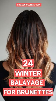 Get inspired by these 24 stunning winter balayage ideas for brunettes! From rich coffee tones to cool beige highlights, these balayage styles are perfect for keeping your hair looking fabulous throughout the winter months. #WinterHair #BalayageForBrunettes