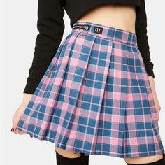 Love Too True Pleated Skirt In The Color Way Tiffany (Pink And Blue Plaid) Size Uk 12 (Us 8) Measures (When Laid Flat) * Length - 18.5” * Waist - 15” * Hips - 19” Brand New With Tags, Unworn Thanks For Looking! Pink Cotton Skort For School, Pink Casual Bottoms For School, Casual Pink School Bottoms, Casual Pink Bottoms For School, Trendy Pink Pleated Mini Skirt, High Waist Pleated Pink Skort, High-waisted Pink Pleated Skort, Trendy Pleated Pink Mini Skirt, Casual Pink Pleated Skort