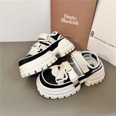 Features: Sports Non-slip Round toe Velcro closure Chunky sole Material: PU + Rubber Costume Bags, Tabi Shoes, Sunglass Chain, Sport Sandals, Shoes Baby, Platform Boots, Bra Set, Handbag Backpack, Platform Sandals