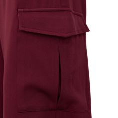 Show off your style with these maroon cargo dress pants! With a high waisted fit for a flattering shape, these pants will have you feeling confident no matter the occasion. Step out in comfort and stand out with these unique pants. You won't regret it! - Brand: Signature 8 - 64% Polyester/32% Rayon/4% Spandex - Hand Wash Cold/Line Dry Chic Burgundy Pants With Pockets, Burgundy Cargo Pants, Dark Red Cargo Pants, Burgundy High-waisted Pants With Pockets, Non-stretch High Waist Burgundy Pants, Cargo Dress Pants, Unique Pants, Burgundy Color, Feel Confident