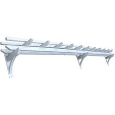 an image of a metal rack on a white background in the style of architecture, it is designed to be used as a shelf for storing items