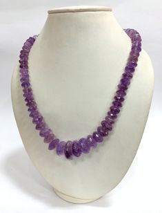 Purple Amethyst Necklace, Natural Amethyst Jewelry Necklace, Handmade Amethyst 9-23mm Rondelle Faceted Necklace, Amethyst Jewelry Necklace Gemstone :- Amethyst Size :- 9-23mm Approx. Shape :- Rondelle Faceted Length :- 20 Inch Color :- Same as Picture Quality :- AAA Grade Buy now! Please visit my shop for more beautiful jewelry. https://www.etsy.com/in-en/shop/LatestBeadsJewellery Thank you for your visit. Contact Please feel free to contact me. I'll always gladly answer all of your questions. D Amethyst Jewelry Necklace, Necklace Amethyst, Amethyst Jewelry, Necklace Gemstone, Amethyst Purple, Amethyst Necklace, Necklace Handmade, Jewelry Necklace, Purple Amethyst