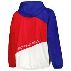 When cooler weather strikes, grab this Buffalo Bills Bill full-zip jacket from Tommy Hilfiger to stay warm. It features stunning Buffalo Bills graphics and a mesh lining to keep you comfortable. This is the perfect piece of gear to illustrate your die-hard pride for the team when it gets chilly. Machine wash, tumble dry low Officially licensed Long sleeve Brand: Tommy Hilfiger Interior locker loop Embroidered fabric applique One interior pocket Two front pockets Material: 100% Nylon - Shell; 100 Winter Nylon Outerwear For Sports Events, Tommy Hilfiger Hooded Winter Windbreaker, Tommy Hilfiger Hooded Windbreaker For Winter, Tommy Hilfiger Sporty Streetwear Windbreaker, Tommy Hilfiger Sporty Windbreaker For Streetwear, Tommy Hilfiger Sporty Long Sleeve Outerwear, Tommy Hilfiger Windbreaker For Fall Outdoor, Tommy Hilfiger Long Sleeve Winter Windbreaker, Tommy Hilfiger Windbreaker For Fall Outdoor Activities