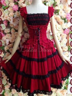 Puff Dress, Gothic Design, Barbie Style, Jumper Skirt, Suspender Dress, Mori Girl, Cosplay Dress, Gothic Outfits, Mode Inspo