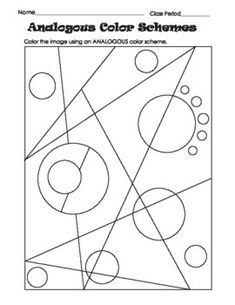 an abstract coloring book with circles and lines