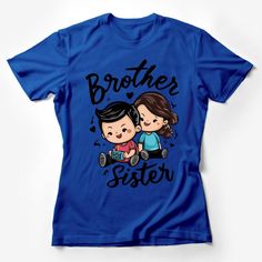 Celebrate the special bond between siblings with this adorable Brother Sister Love T-Shirt! Perfect for family gatherings, this tee features a cute cartoon graphic that captures the heartwarming connection between a brother and sister. It's made with high-quality material for comfort and durability. Suitable for both kids and adults, it's a great gift for siblings to show their love and appreciation for each other. Custom graphic T-Shirt.Customize your color Family Cotton T-shirt With Cartoon Print, Family Cartoon Print Cotton T-shirt, Cotton T-shirt With Cartoon Print For Family, Mother's Day Crew Neck T-shirt, Matching Family Graphic Print T-shirt, Family Cartoon Print Crew Neck Tops, Cotton T-shirt With Character Print For Family, Family Crew Neck Tops With Character Print, Cute Cartoon Print Family T-shirt