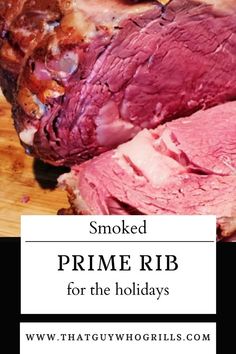 How To Smoke A Prime Rib On A Pitboss Pellet Grill! This will turn out amazing and better than restaurant prime rib! Perfect to make for holiday dinners like Thanksgiving, Christmas, and Easter! Use oil seasoning then smoke it low and slow on your pellet grill. Pin this to your smokers recipes Pinterest board for later. Holiday Prime Rib, Grilled Prime Rib, Cooking Prime Rib Roast, Rotisserie Recipes, Smoked Prime Rib Roast, Smoked Prime Rib, Prime Rib Roast Recipe, Healthy Grilled, Cooking Prime Rib