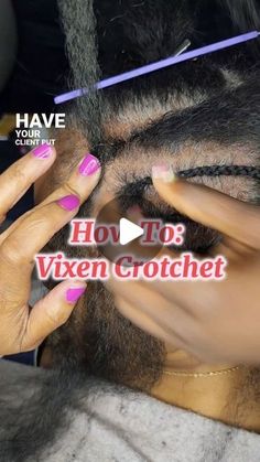 Brittany | Traveling Hair Stylist on Instagram: "💎How To: Vixen Crotchet. Follow To See New Tutorials. Call or text 301-485-9298 . Traveling Stylist Serving All States Now. CALL For Rates.  The Vixen crochet braid technique offers several benefits:  ✅️Versatility: It allows for multiple partings, such as middle, side, and ponytail parts, giving a natural look.  ✅️Protection: It protects natural hair while providing a break from heat and styling damage.  ✅️Natural Look: The technique mimics natural hair growth patterns, making the style look more realistic.  ✅️Low Maintenance: Once installed, it requires minimal daily maintenance.  ✅️Style Flexibility: It offers the flexibility to style the hair in various ways, including updos, braids, and buns.  ✅️Longevity: With proper care, Vixen croch Vixen Crochet Braids No Leave Out, Crochet Braid Pattern For Alopecia, Invisible Crochet Braids, Crochet Braid Patterns Hair, Crotchet Braids Pattern Hair, Low Maintenance Hair Styles, Crochet Natural Hairstyles, Crochet Hair Patterns, Crochet Braid Styles Ideas