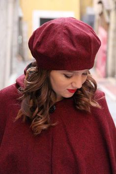 Beret Outfit, Womens Winter Hat, Womens Ball Caps, Slouchy Beret, Swag Hats, Red Beret, Fleece Hats