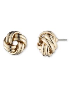 Anne Klein Gold Tone Gold Knot Stud Earrings Gold Knot Earrings, Knot Stud Earrings, Knot Studs, Knot Earrings, Earrings Studs, Pinterest Closet, Modern Earrings, Gold Earrings Studs, Anne Klein