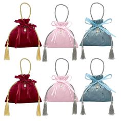 PRICES MAY VARY. 【Material】Tassels Rope Velvet Bags are made of high quality smooth soft velvet with imitation pearls and drawstring. Exquisite workmanship, fashion, easy to use and carry. 【Package Includes】You will receive 6 drawstring bags of different colors, 2 for each of wine red, pink, blue, to meet your different daily needs. 【Craft Design】Tassels Rope Velvet Bags with drawstring design, easy to open and close, durable and effectively prevent the contents inside from falling. 【Wide Application】This velvet drawstring bags are suitable for placing wedding candies, jewelry, change, trinkets, bracelets, rings, jewelry, shells and other small items. 【Suitable for Any Occasion】Perfect for wrapping some keepsakes as gifts for friends on weddings, anniversaries, Christmas, Valentine's Day a Flapper Party, Party Gift Bags, Velvet Color, Elegant Party, Candy Bags, Decorating Tools, Velvet Bag, Pink Velvet, Wedding Supplies