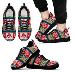 Native American Shoes, Navajo Aztec Tribal Native Indians American Print Men Shoes Sneakers – Excoolent Sneakers are the epitome of style and comfort. Crafted with precision and made from high-quality materials, they offer a perfect blend of fashion and functionality. The cushioned sole provides exceptional support, making them ideal for all-day wear. Whether you’re strolling... Men Shoes Sneakers, Unique Sneakers, Personalized Shoes, Shoes Custom, White Sneakers Women, Print Sneakers, Trendy Sneakers, Custom Shoes, Sneakers White