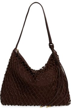 HOBO Kira Hobo Bag | Nordstromrack Leather Bucket Bag With Intrecciato Weave For Errands, Casual Shoulder Bag With Intrecciato Weave For Errands, Hobo Bag With Braided Double Handles For Errands, Open Weave Shoulder Bag For Everyday Use, Everyday Open Weave Shoulder Bag, Leather Woven Leather Bucket Bag For Errands, Woven Leather Shoulder Bucket Bag For Shopping, Woven Leather Shoulder Bag For Errands, Everyday Use Crossbody Shoulder Bag With Open Weave