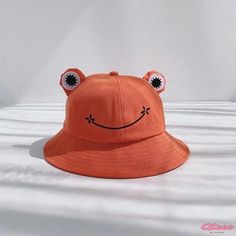 Qteee - Stylish Amphibian Inspired Fisherman Hat Fun Wide Brim Hat For Outdoor, Casual Orange Sun Hat For Vacation, Fun Wide Brim Outdoor Hat, Casual Adjustable Orange Sun Hat, Fun Short Brim Bucket Hat For Outdoors, Fun Short Brim Bucket Hat For Outdoor, Playful Adjustable Orange Hat, Casual Orange Adjustable Sun Hat, Fun Outdoor Bucket Hat With Short Brim