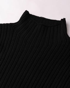 Details: Ribbed high-neck top with glovesTopLength: NormalSleeveLength: Long SleevesMaterials:95% Polyester + 5% Spandex Black Stretch Turtleneck For Fall, Winter High Neck Black Tops, Black Stretch Turtleneck With Funnel Neck, Black High Stretch Turtleneck For Fall, High Stretch Black Turtleneck For Fall, Black Ribbed Cuffs Turtleneck For Winter, Black High Stretch Funnel Neck Top, Black Stretch Turtleneck, Black Oversized High Neck Top