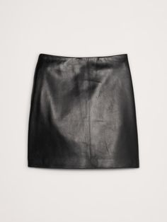 Leather Mini Skirt | Banana Republic Black Leather Mini Skirt, New York Fall, Leather Mini Skirt, Black Leather Skirts, Family Event, Invisible Zip, Leather Mini Skirts, Leather Mini, Soft Leather