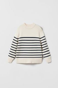 DROP STITCH TOPSTITCHED KNIT SWEATER - Ecru | ZARA United States Birthday 2023, Fall Wishlist, Cable Knit Vest, Striped Knitted Sweater, Long Knit Sweater, Striped Knit Sweater, Pullover Outfit, Future Clothes