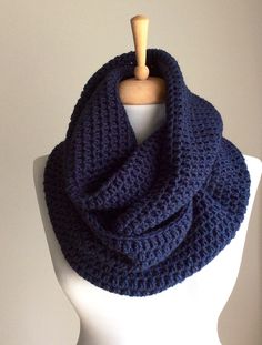 This handknit infinity scarf is perfect and cozy accessory to keep you warm and stylilsh. The scarf is long to make two big loops, its very soft and comfortable. Material: extra soft acrylic and wool yarn Color: 16 Navy - As on Photo Width: 40 cm/ 16'' Lenght: 150 cm/ 75'' Each scarf comes beautifully packed and is ready to give as a gift (: I will also gladly include a gift note Care: Handwash in luke warm water, lay flat to dry. Can also be washed in a washing mashing at gentle cycle, do not t Hand Knitted Acrylic Yarn Infinity Scarf For Winter, Handmade Scarves For Cold Weather, Hand Knitted Acrylic Infinity Scarf For Winter, Winter Hand Knitted Acrylic Infinity Scarf, Handmade Casual Winter Infinity Scarf, Crochet Infinity Scarf, One Size For Winter, Cozy Crochet Infinity Scarf, Hand Knitted Loop Infinity Scarf For Winter, Hand Knitted Winter Infinity Scarf