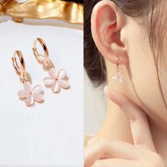 SPECIFICATIONS Material: Metal Origin: Mainland China CN: Zhejiang Metals Type: Zinc alloy Model Number: H0103 Item Type: Earrings Style: TRENDY Back Finding: Push-back Earring Type: Stud Earrings Shape\pattern: PLANT Gender: Women Fine or Fashion: Fashion Trendy Gold Flower Shaped Hoop Earrings, Trendy Gold Flower Hoop Earrings, Trendy Gold Hoop Earrings With Flower Charm, Flower Shaped Hoop Earrings For Gift, Hoop Flower Earrings As A Gift, Trendy Rose Gold Flower Earrings, Rose Gold Metal Earrings For Spring, Rose Gold Flower-shaped Earrings, Gold Flower-shaped Hoop Earrings For Spring