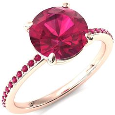 Flora Round Ruby 1/2 Eternity Accent Ruby Ring-Custom-Made Jewelry-Fire & Brilliance ® Pink Gold Round Ruby Ring With Prong Setting, Pink Gold Ruby Ring With Prong Setting, Ruby Ring In 14k Rose Gold With Round Shape, Red Ruby Ring In 14k Rose Gold, 14k Rose Gold Ruby Ring, 14k Rose Gold Ruby Ring Fine Jewelry, 14k Rose Gold Ruby Ring, Fine Jewelry Style, Formal 14k Rose Gold Ruby Ring, Rose Gold Ruby Jewelry With Brilliant Cut