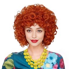 Category:Synthetic Wig; Gender:Women's; Wig Type:Cosplay Wig; Occasion:Daily Wear,Party / Evening,Vacation,Birthday,Christmas Gifts; Age Group:Adults; Cosplay Works:80S; Color Shade:Orange; Hair Material:Synthetic Hair; Cap Construction:Machine Made; Texture:Curly; Length:Short; Features:Soft,Fluffy,Comfortable,Fashion,Easy to Carry; Heat Resistant:Yes; Listing Date:01/16/2024; Cap Circumference:; Front to Back:; Nape of Neck:; Side to Side Across Forehead:; Side to Side Over Top:; Temple to Tem Mrs Roper, Red Cosplay, Womens Basic Tops, Women Costume, Halloween Clothing, Costume For Halloween, Wig Stand, Outwear Women, Halloween 2023