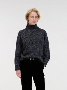 It is exceptionally soft and durable.We just want to reach out and touch this perpetually chic sweater.Designed for all wearing occasions and endless adventures. - Relaxed fit cozy wool sweater- Basic designe with turtle neck  - Ribbed hem and cuffs - We love the modern kind of cozy sweater- It fits loosely and easily- Super soft, no wardrobe is complete without this forever-polished knit Winter Workwear Textured Knit Turtleneck, Workwear Textured Knit Sweater With Funnel Neck, Textured Knit Funnel Neck Sweater For Work, Wool Polo Sweater With Funnel Neck For Fall, Wool Funnel Neck Polo Sweater For Fall, Wool Turtleneck For Work, Wool Turtleneck For Workwear, Textured Turtleneck Sweater For Work, Textured Knit Turtleneck Sweater For Work