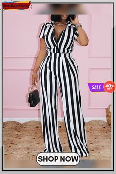 Striped Pocket Design Buttoned Jumpsuit P6761224007 Striped Summer Jumpsuits And Rompers For Night Out, Striped Jumpsuits For Summer Night Out, Striped Jumpsuits And Rompers For Night Out In Summer, Chic Striped Jumpsuits And Rompers For Night Out, Chic Striped Jumpsuits And Rompers For Work, Pocket Design, Jumpsuit, Design