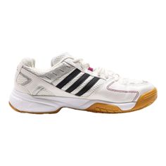 ADIDAS Sneaker Trainers White Synthetic Womens UK 4.5 White Dynamic Running Shoes With Elastic Laces, White Sneakers With Laces For Sports, White Sneakers With Laces For Sports Events, Functional Lace-up Sneakers For Sports Events, White Training Sneakers With Rubber Sole, Sporty White Basketball Shoes With Elastic Laces, White Lace-up Sneakers For Sports Events, White Basketball Shoes With Elastic Laces For Sports, White Running Shoes With Elastic Laces For Sports