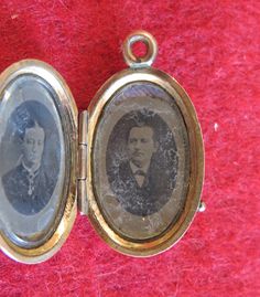 "An Awesome 1890's Victorian 14 Karat Yellow Gold Locket With Photos Necklace Pendant. Visit our shop for awesome retro photos, vintage jewelry, sports memorabilia and home decor. Size: 1/2\" across x 3/4\" high Material: 14 Karat Yellow Gold Condition: Good. Front Is Bowed In. Photos Show Wear. Year: 1890's Signed: Unsigned. Inventory #: 2280" Antique Silver Vintage Locket Necklace, Antique Silver Vintage Locket Necklace With Charm, Antique Gold Victorian Locket Necklace, Vintage Cameo Pendant Locket Necklace, Historical Collectible Locket Jewelry, Historical Locket Jewelry For Collectors, Retro Engraved Jewelry For Collecting, Retro Engraved Collectible Jewelry, Vintage Jewelry For Vintage Events